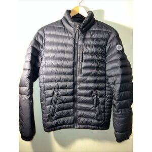Abercrombie & Fitch Black Down Insulated Lightweight Puffer Jacket Size Small
